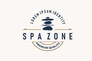 balancing stone logo design zenstone, a Branding & Logo Template by Maylianaw28
