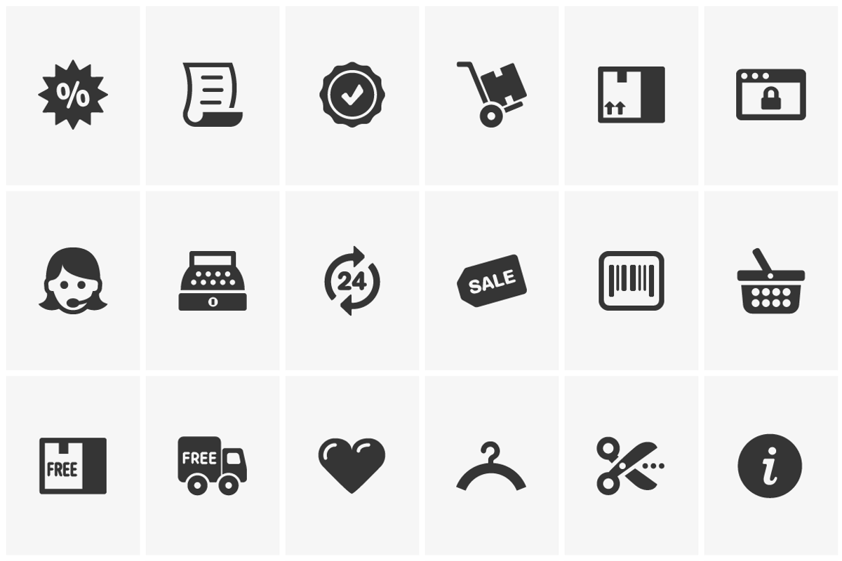 Mono Icons: Shopping preview 3