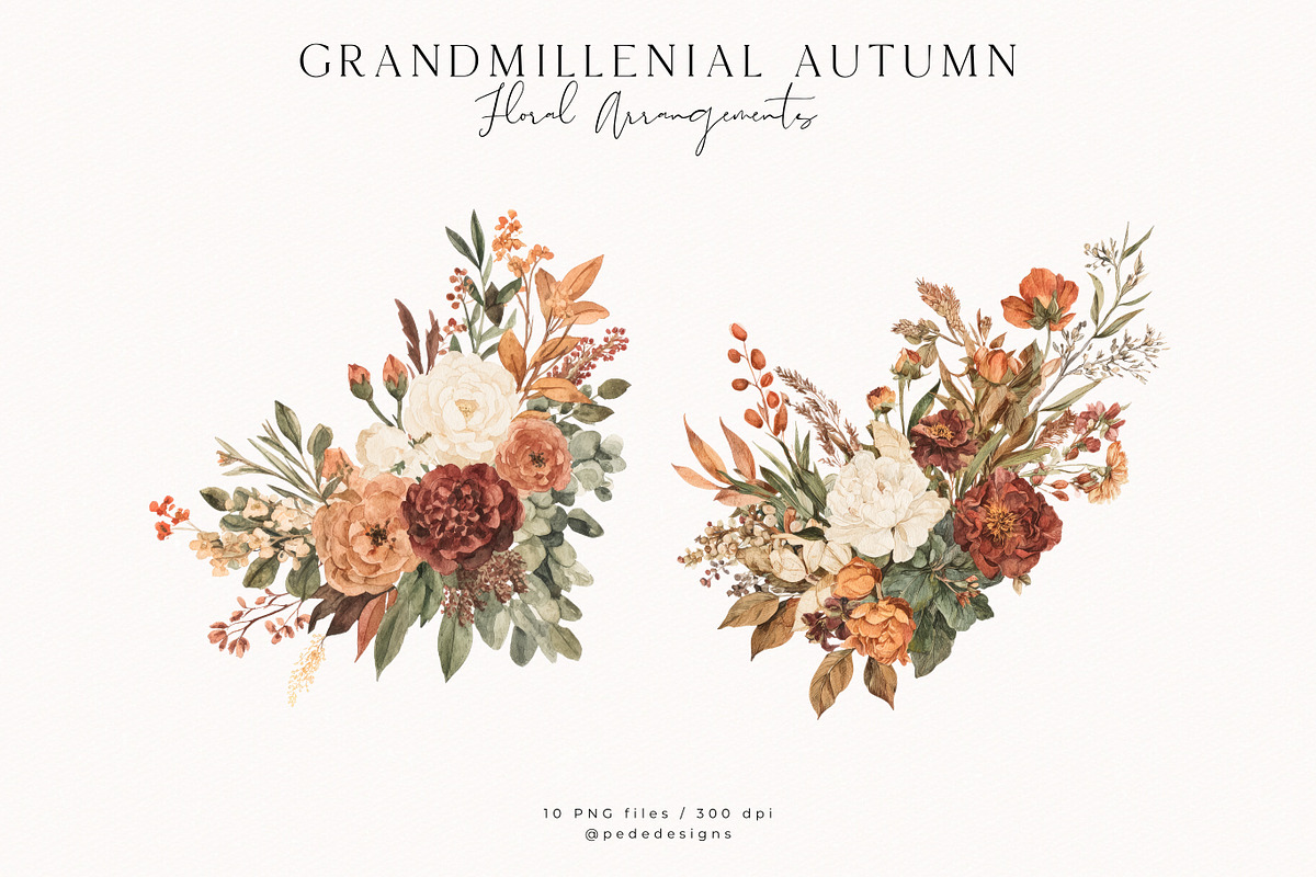 Grandmillenial Autumn Collection, a Seasonal Illustration by PeDe Designs (Photo 17 of 33)