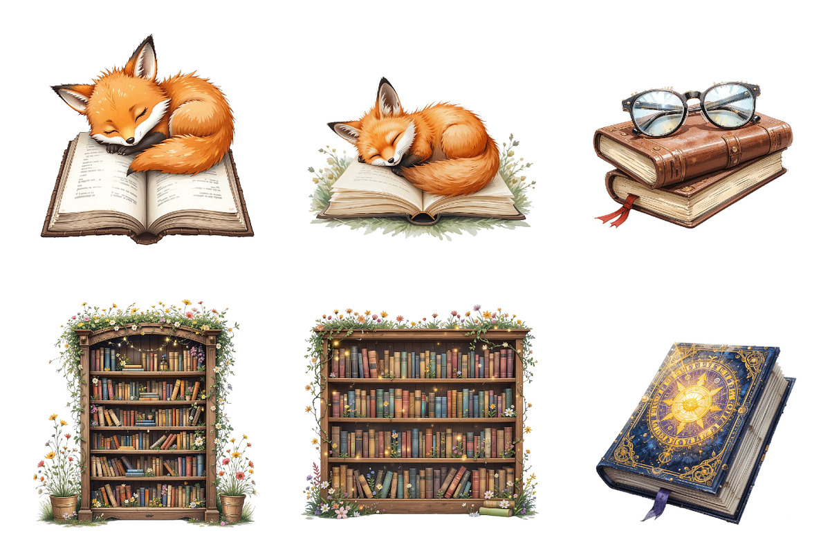 Reading Books Sublimation BundleRead, an Illustration by DreamArtGraphic (Photo 3 of 4)