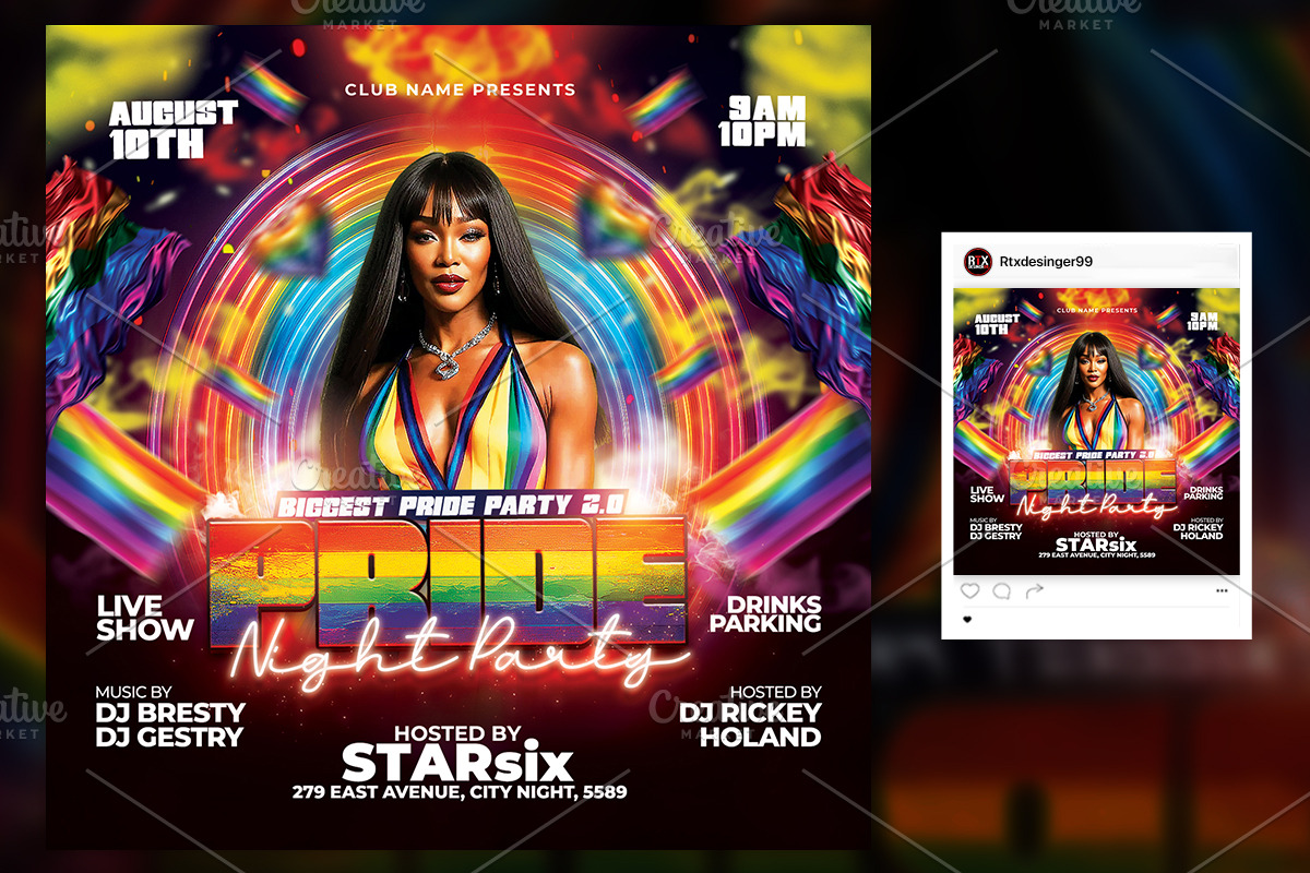 Pride Flyer Template, a Flyer Template by RTXdesinger99 (Photo 3 of 3)