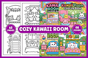 Bold Easy Cozy Kawaii Room Coloring, an Animal Illustration by Ink Gallery (Thumbnail 1 of 4)