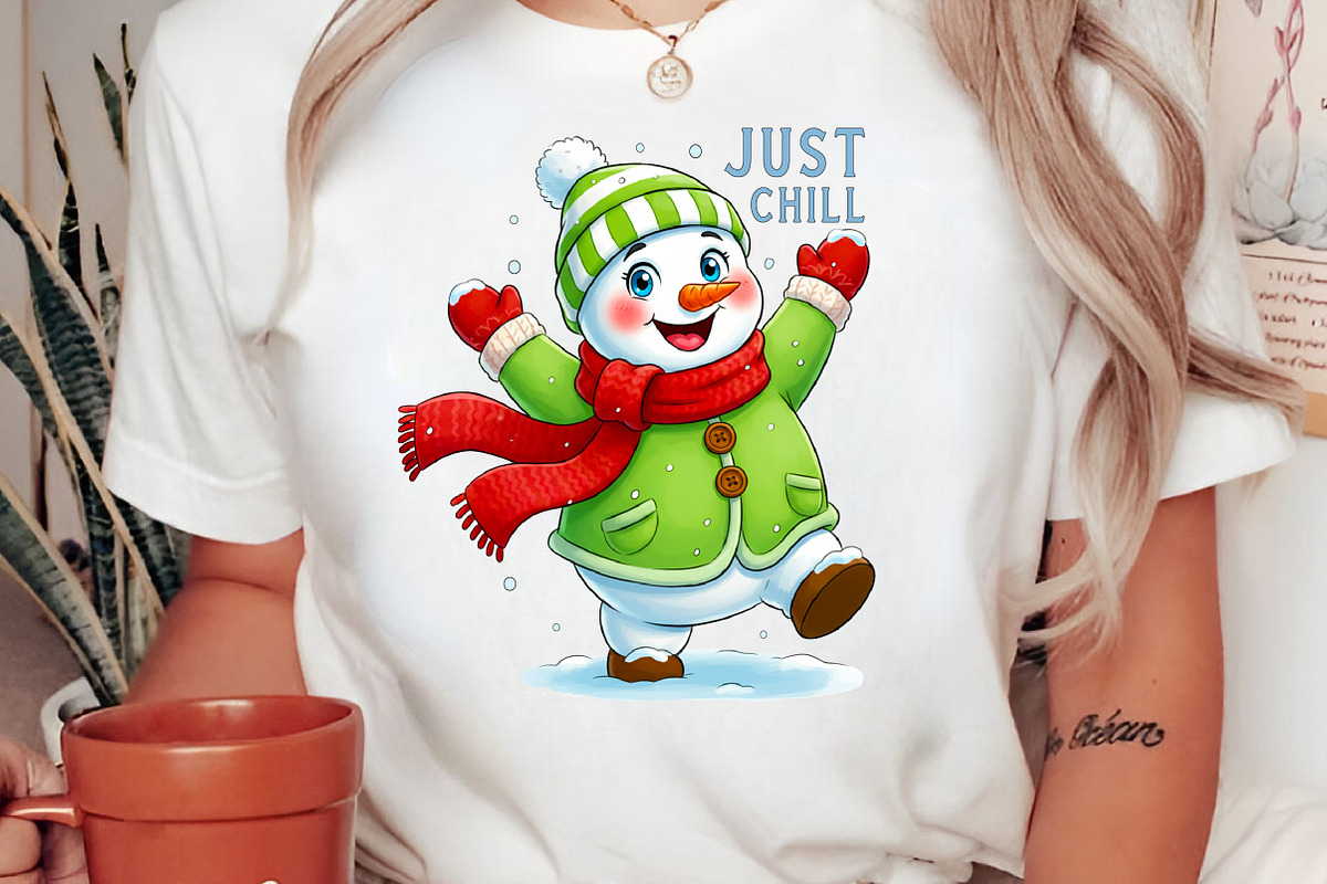 Just Chill Snowman Sublimation, an Illustration by Libby Wishes (Photo 5 of 8)