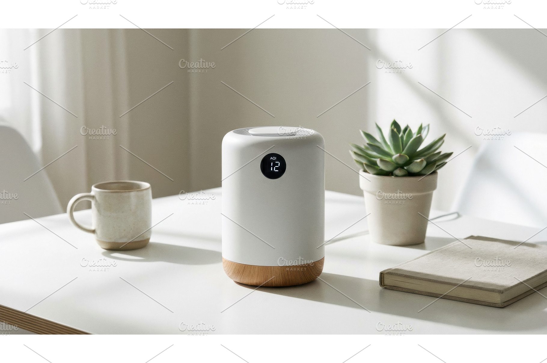 White cylindrical air purifier or, an Architecture Photo by Igor Tichonow