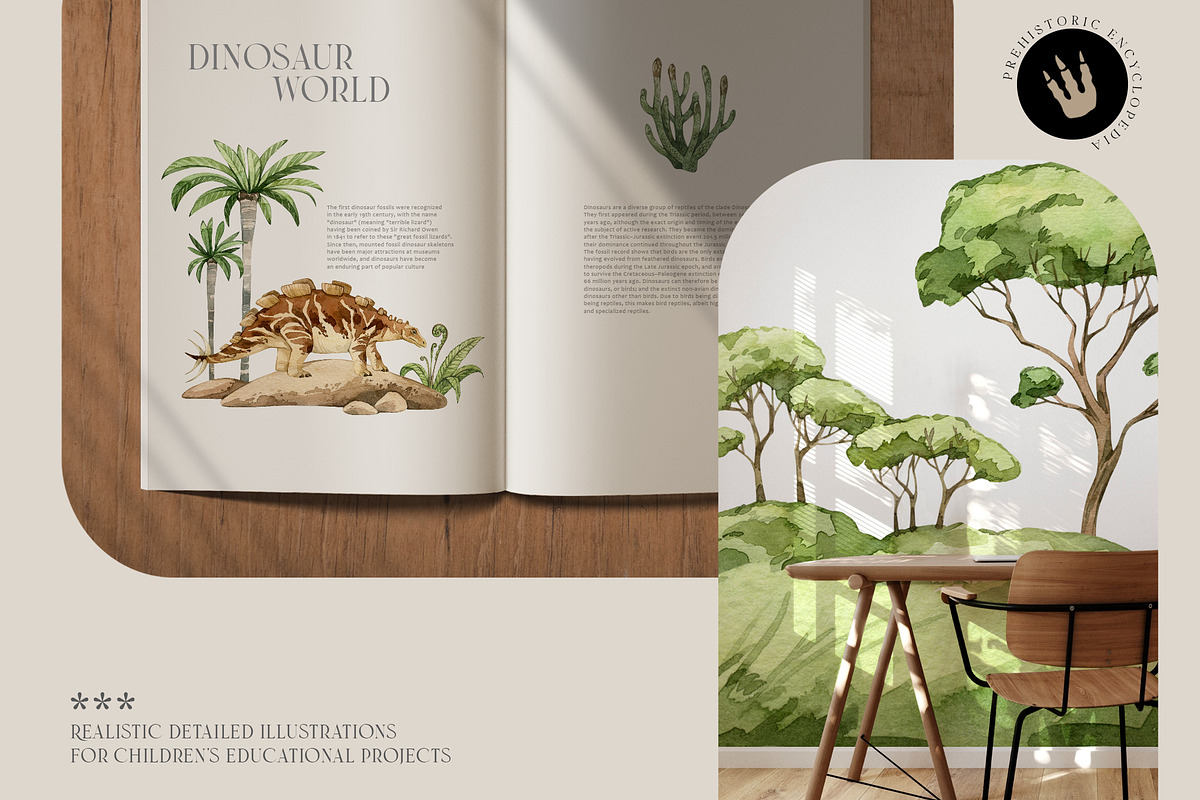 DINOSAURIA  Prehistoric encyclopedia, an Animal Illustration by Anastezia Luneva (Photo 2 of 11)