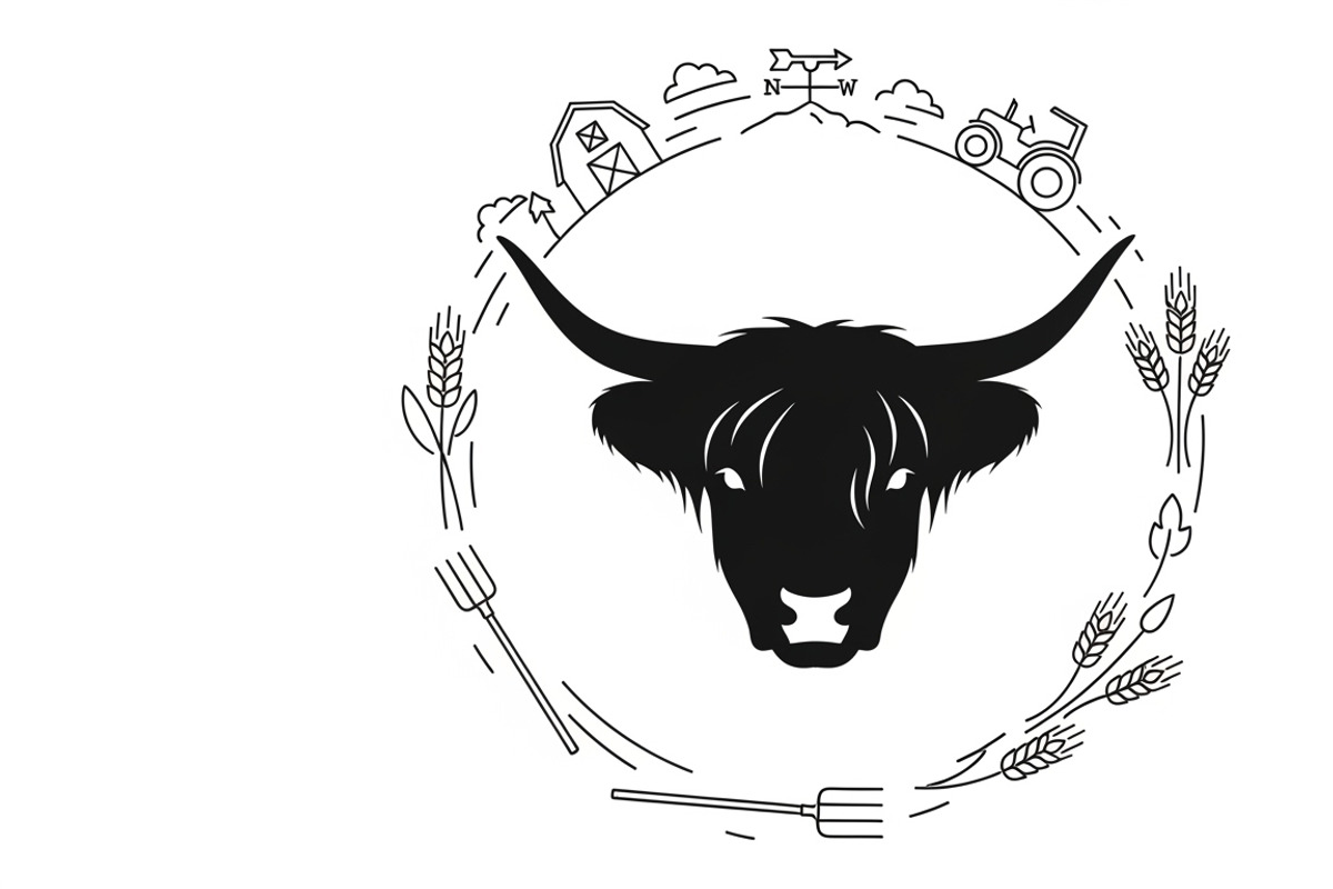 Rustic Highland cow wall art design, an Illustration by Amazin_art (Photo 4 of 40)