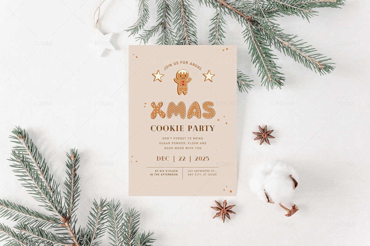 5x7 Christmas Card Mockup, P05, a Product Mockup by FOXIMIDesign (Photo 3 of 6)