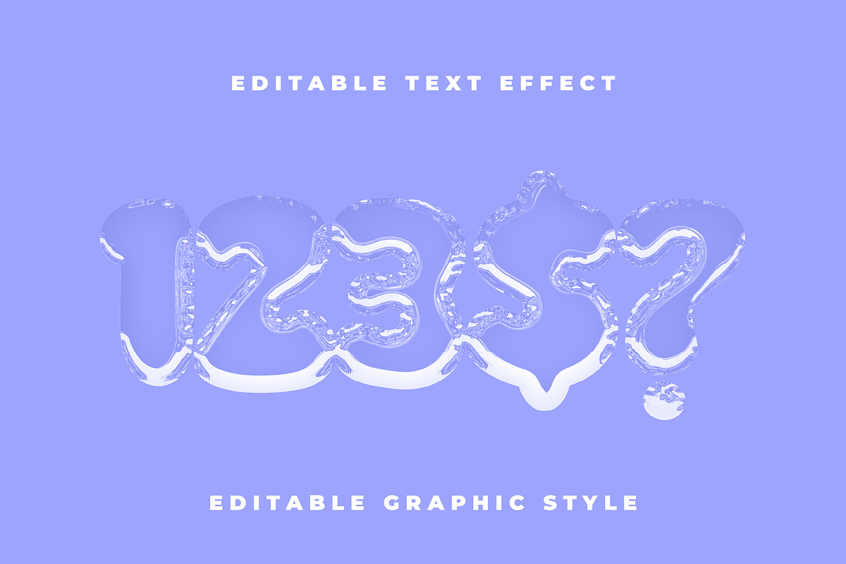 Liquid Glass Transparent Text Effect preview 2