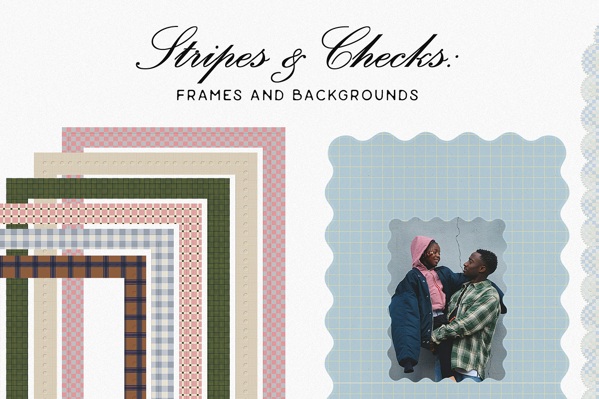 Stripes & Checks: Frames Backgrounds, a Texture Graphic by Purple (Photo 9 of 15)