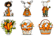 Carrot Easter Watercolor Clipart Set, an Illustration by Sublimation Artist (Thumbnail 7 of 7)