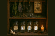Crystal Magic clip art set., a Seasonal Illustration by Happy Sloth Graphics (Thumbnail 16 of 17)