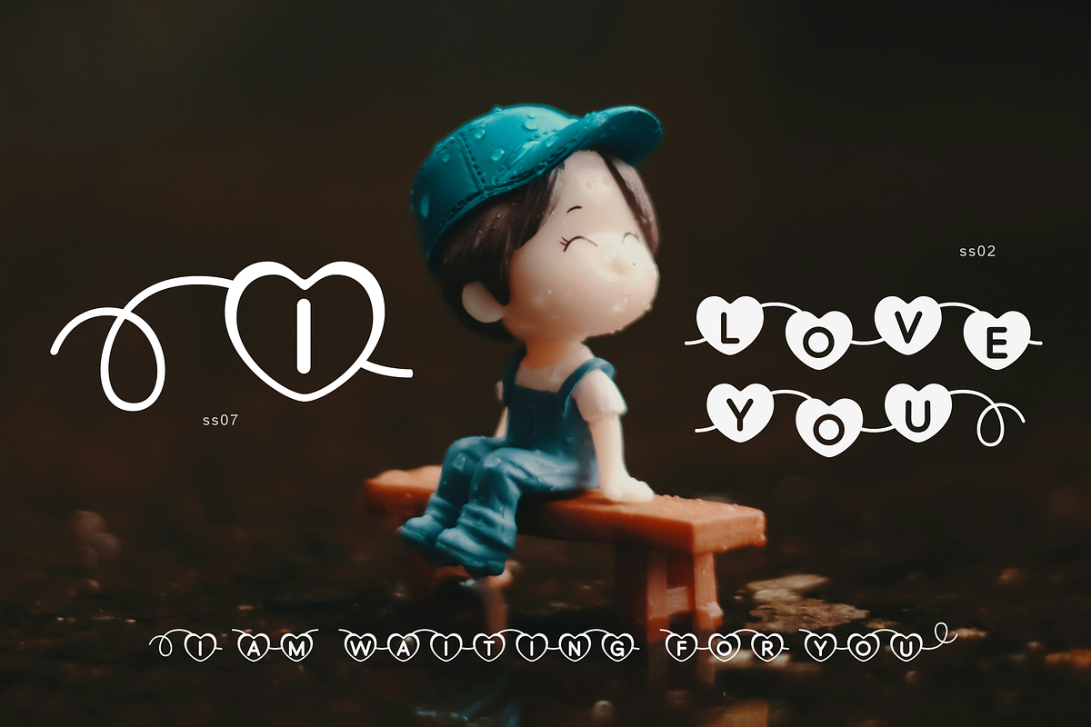 Connected Hearts - Decorative Font, a Sans Serif Font by Attractype (Photo 2 of 8)