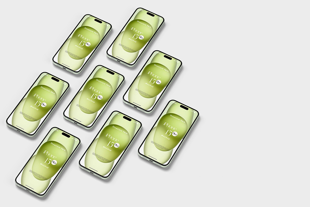 iPhone 15 Plus Mockup, an iPhone Mockup by Graphicbars (Photo 16 of 17)