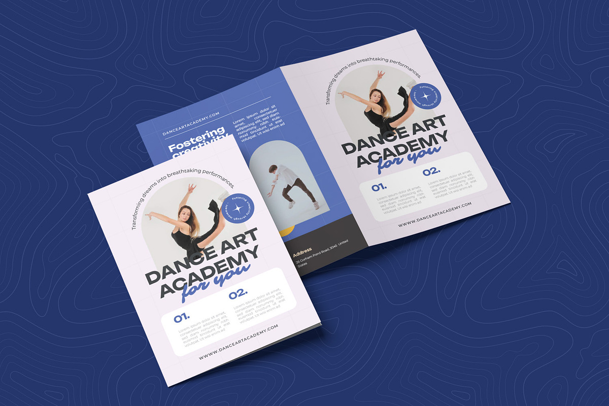 Dance Art Bifold Brochure, a Brochure Template by Esensifiksi.studio (Photo 3 of 3)