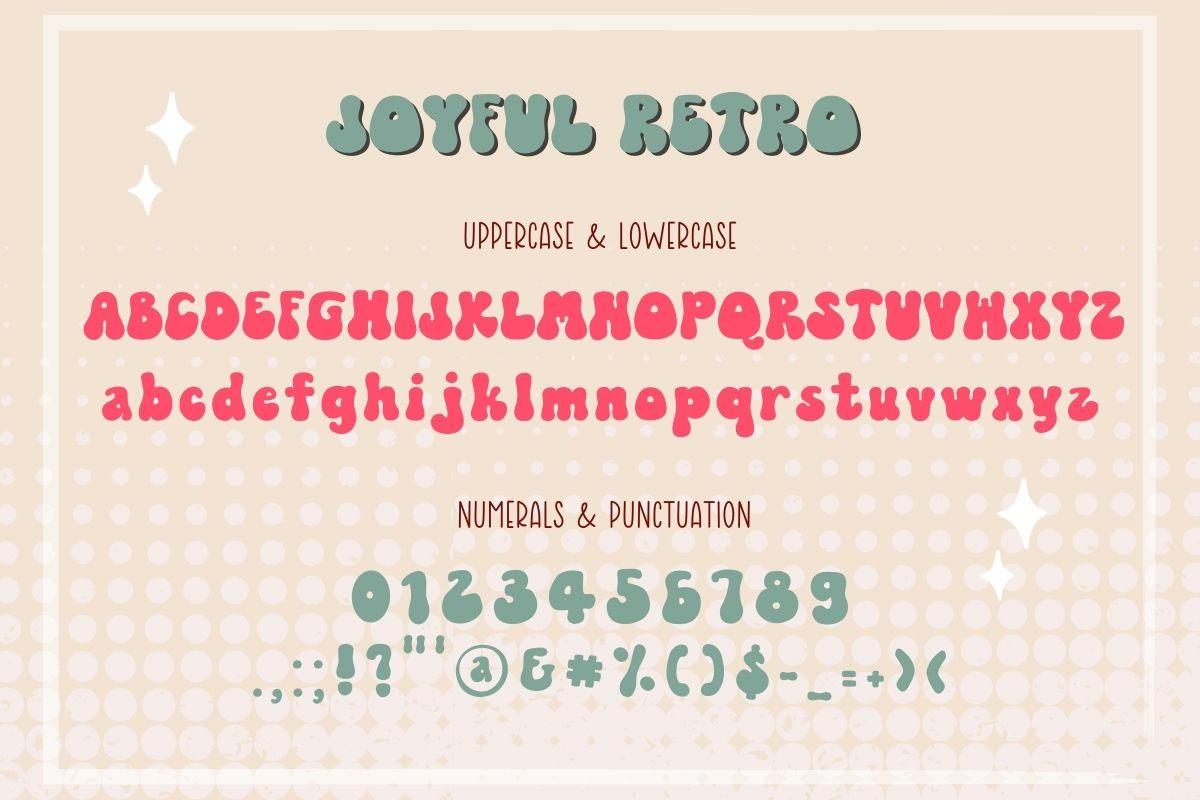 Joyful Retro | Display Font, a Handwritten Font by AnningArts (Photo 7 of 7)