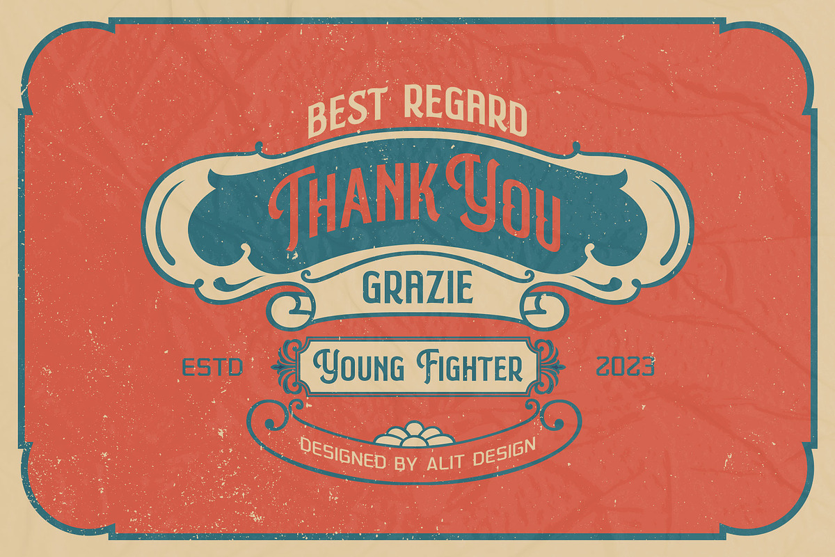 Young Fighter Vintage Display, a Serif Font by alit design (Photo 21 of 21)