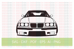 M3 E36 Drift Car Vector
