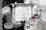 Silver Memoir Mixed-Media Collage, an Object Graphic by AnMark (Thumbnail 1 of 17)