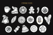 Christmas vintage stickers bundle, an Illustration by Wild Muse (Thumbnail 2 of 4)