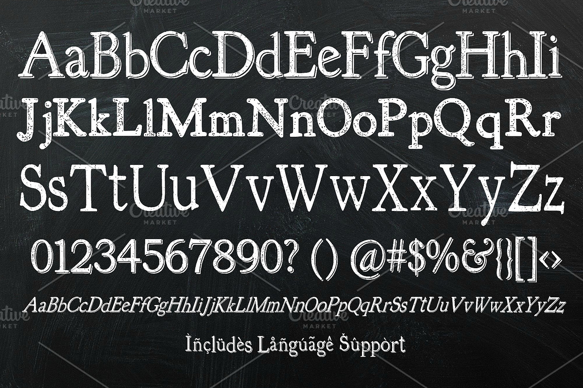 Arabica Chalk Serif Chalk Font preview 3