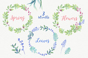 Watercolor leaves, berries, flowers, an Object Graphic by Irina Diasli (Thumbnail 2 of 6)