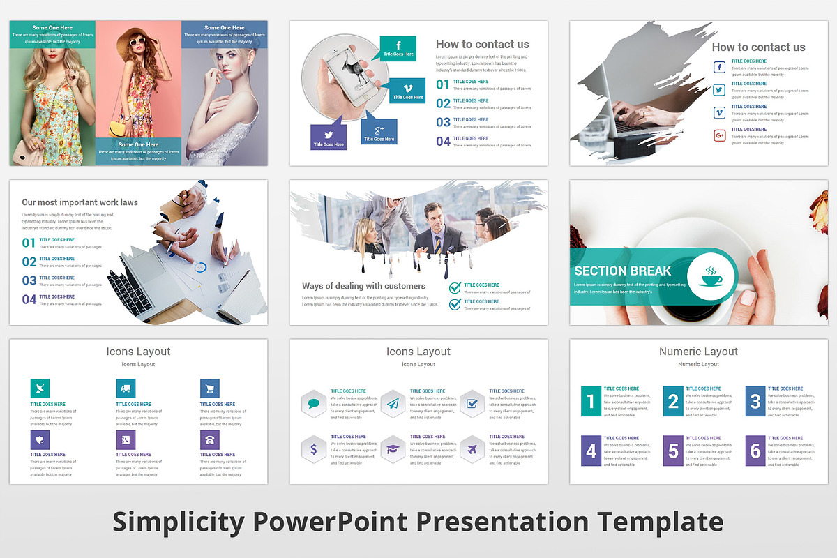 Simplicity PowerPoint Template, a Presentation Template by GraphicStan (Photo 9 of 24)