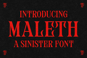 Maleth - A Classic Horror Font