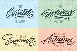 Seasons lettering titles