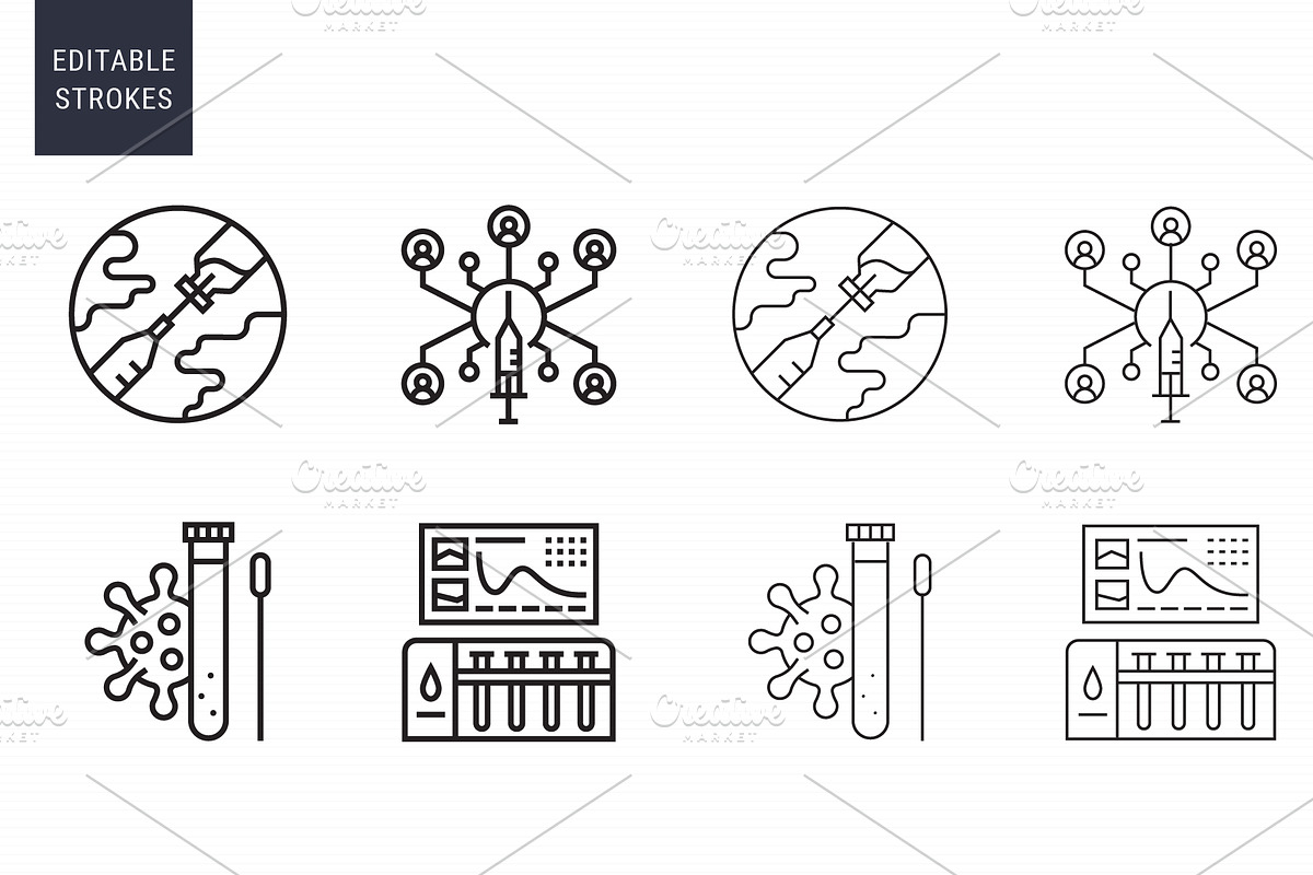 Viral Disease Vaccine, Medicine Icon, an Outline Icon by Nuburu (Photo 3 of 3)