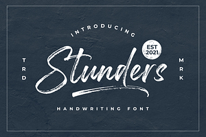 Stunders | Handwritten Brush Font