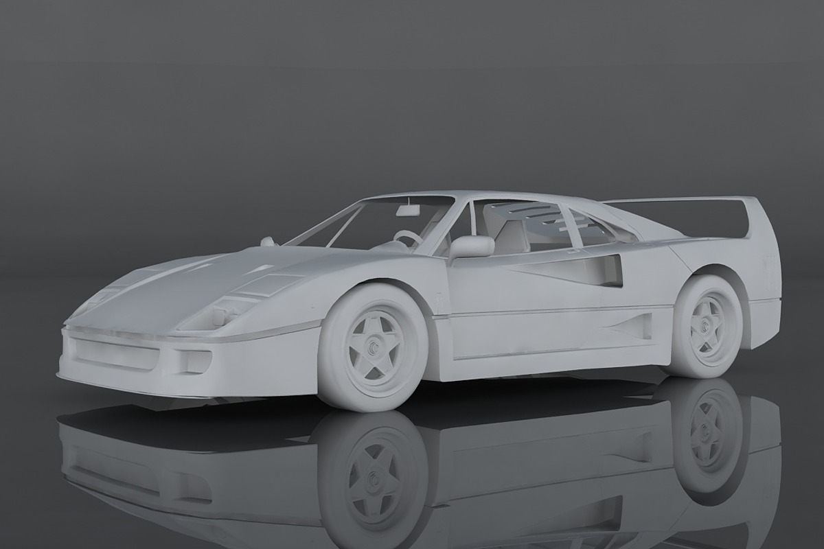 Ferrari F40, a Cars & Vehicle 3D Model by valtriiu (Photo 12 of 12)