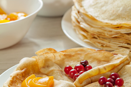 Stack Of Pancakes With Cranberries Featuring Berrys Breakfast And Brown preview 4
