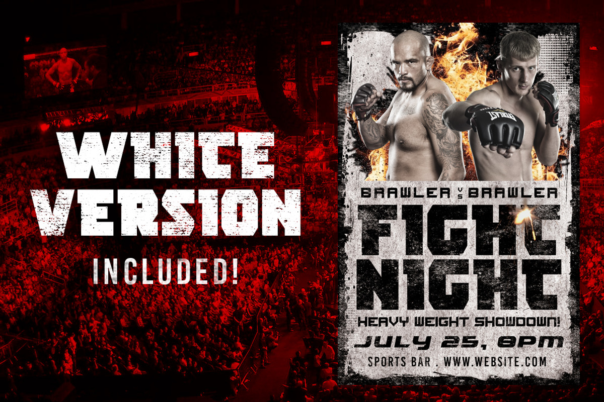 Chalk Fight Night Flyer, a Flyer Template by SkyvaraSupply (Photo 2 of 2)