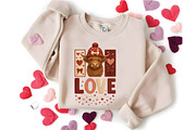 Crochet Highland Cow Valentine PNG, an Illustration by DreamPrint404 (Thumbnail 7 of 8)