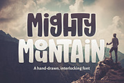 Mighty Mountain Font, a Font by Denise Chandler (Thumbnail 1 of 8)