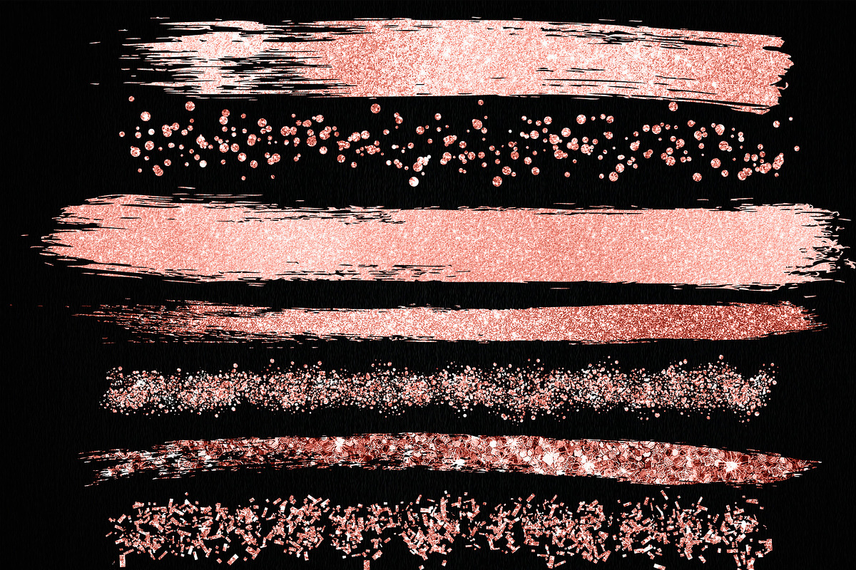 Rose Gold Paint Brush Strokes, a Texture Graphic by Nifty Template Studio (Photo 4 of 5)