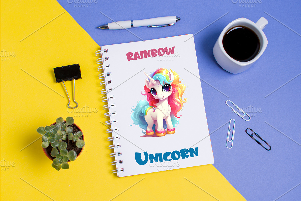 Big bundle of Cute unicorns. TShirt, an Animal Illustration by KENO Mascots (Photo 9 of 10)