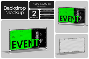 Backdrop Mockup, an Advertising Mockup by Bartama Graphic