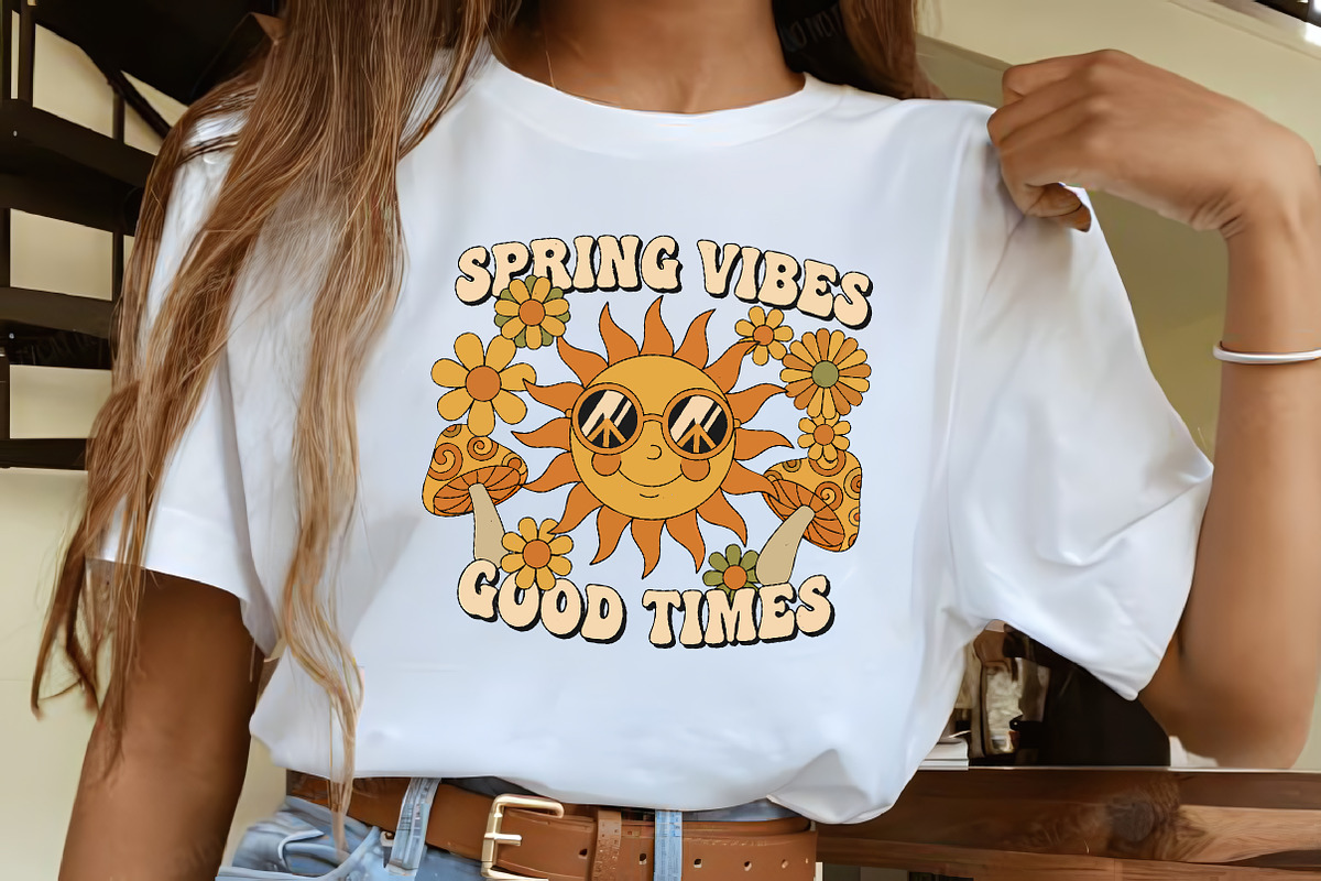 Spring Vibes Good Times Retro Sun PN, an Illustration by CrexoraLab (Photo 3 of 4)