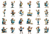 Funny Beer Drinking Grandpa Clipart, an Illustration by designcity5 (Thumbnail 2 of 5)