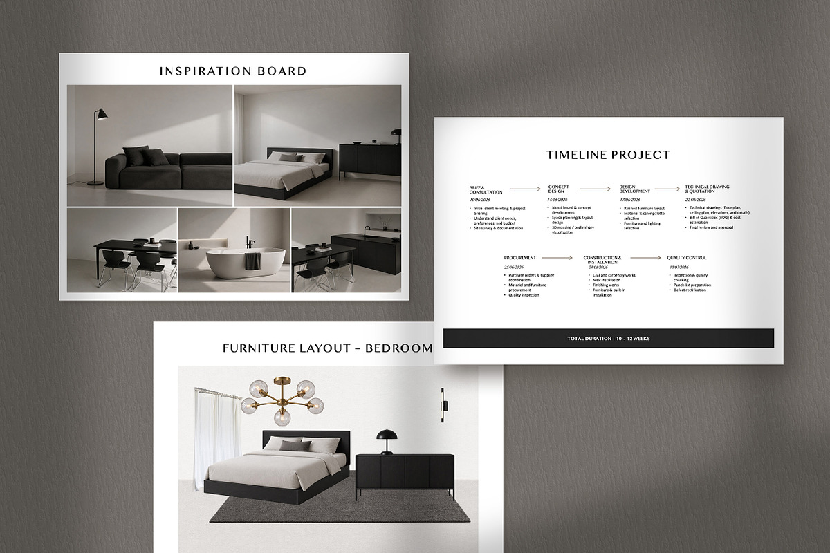 Interior Design Presentation Templat, a Presentation Template by SKY CREATION (Photo 3 of 7)