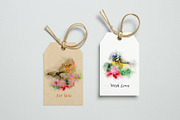 Boho Style Spray Watecolor Birds, an Illustration by PaperAndCrayons (Thumbnail 4 of 6)