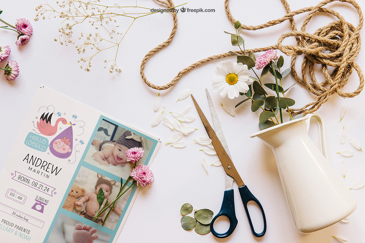Baby Announcement Card, a Card Template by Cyrah's Collection (Photo 3 of 3)