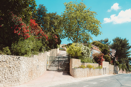 Sunny Vibrant Entrance to a Villa, a Nature Photo by SkyNext