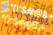 DOODLESET. Font Family., a Handwritten Font by Luxfont (Thumbnail 4 of 8)
