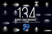 134 Spotlight Brushes for Photoshop, a Brush Add-On by Creative Graphics (Thumbnail 9 of 10)