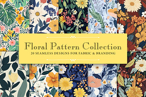 Floral Seamless Patterns Bundle, a Pattern Graphic by LESZ Design