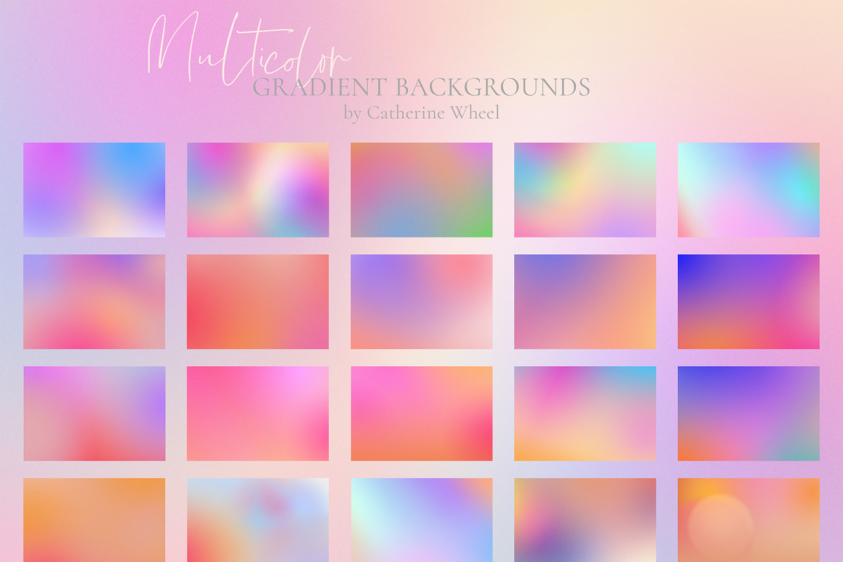 Multicolor Gradient Backgrounds, a Texture Graphic by Vintage Digital Textures (Photo 8 of 11)
