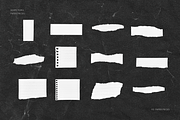 90 White Torn Ripped Paper Pieces, a Texture Graphic by Ksuview (Thumbnail 6 of 10)
