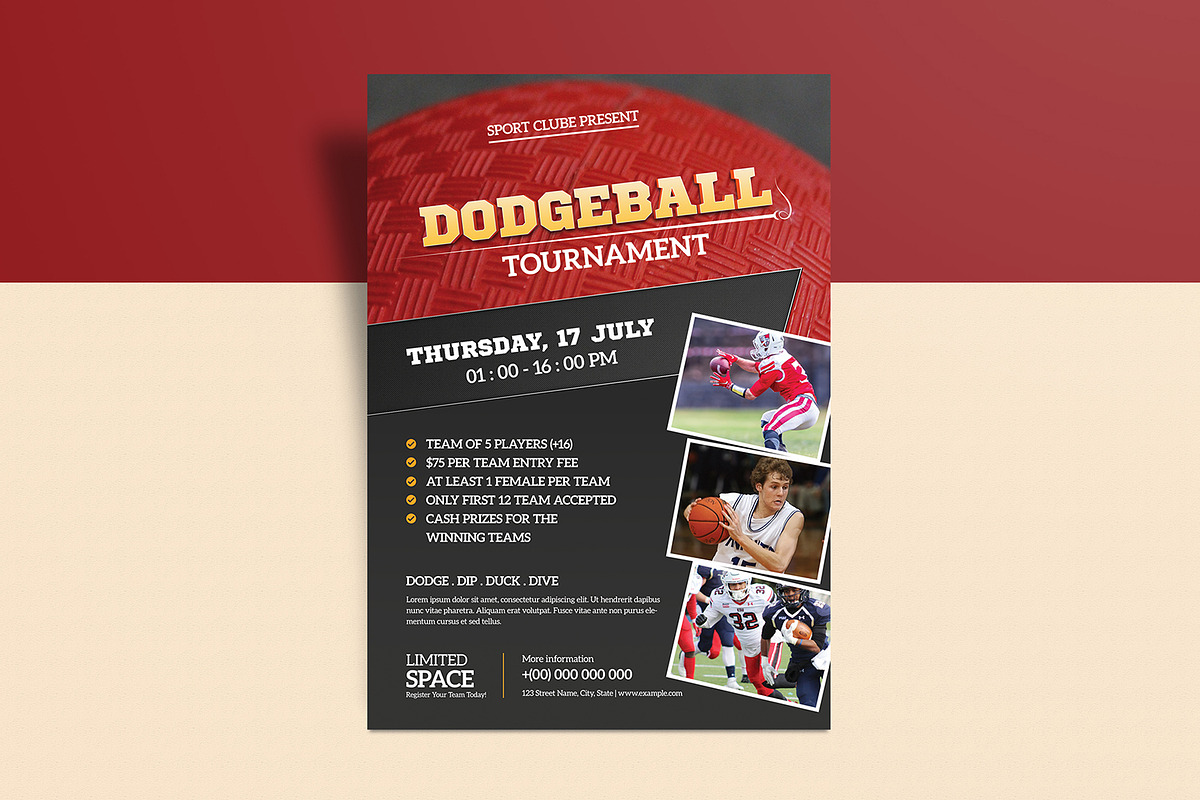 Dodgeball Tournament Flyer preview 4